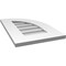 Ekena Millwork Quarter Round Top Right Surface Mount PVC Gable Vent w/ 3-1/2"W x 1"P Standard Frame, 14"W x 22"H GVPQR14X2201SN - alternate 4
